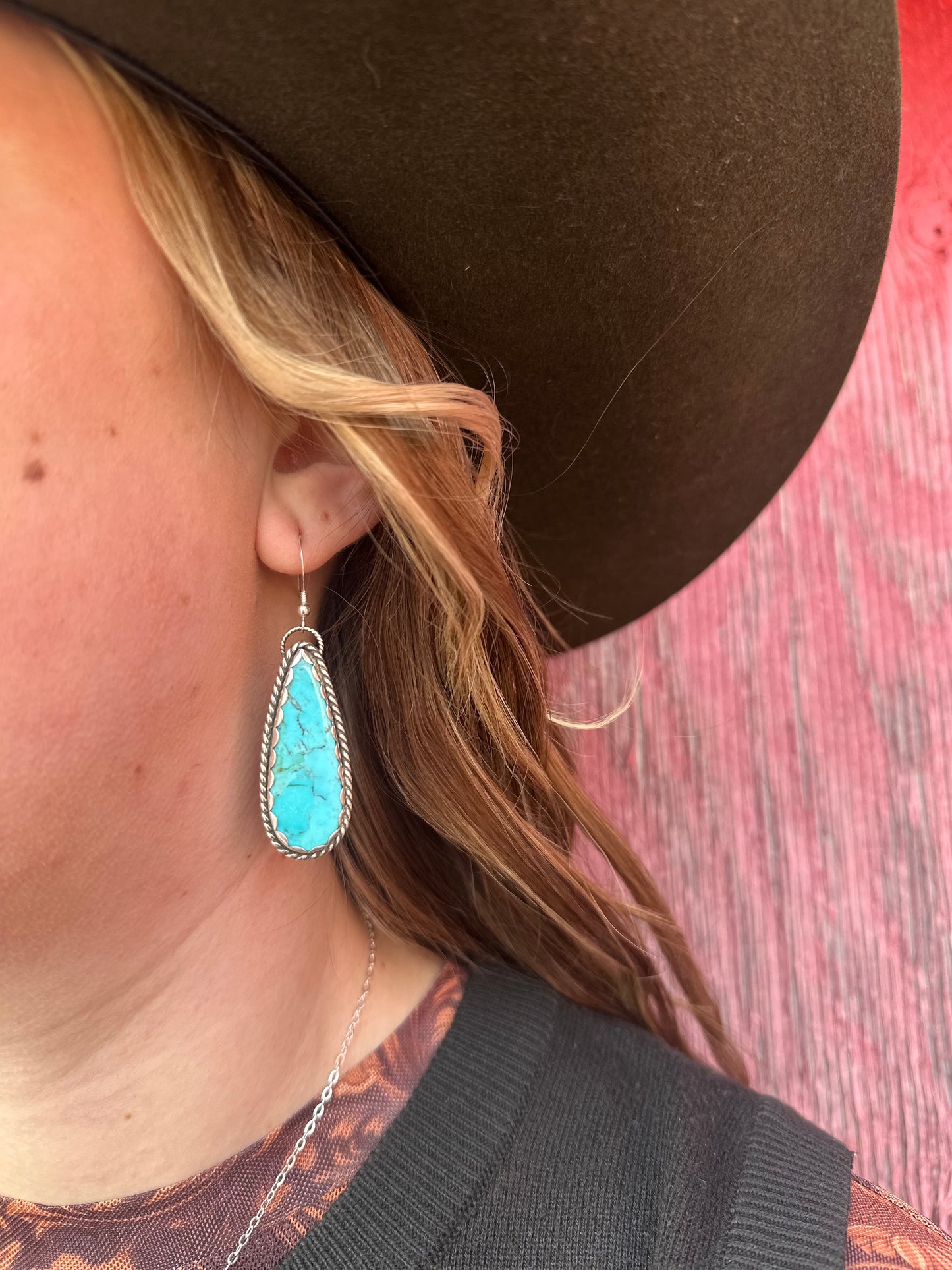 Kingman Turquoise Drop Earrings