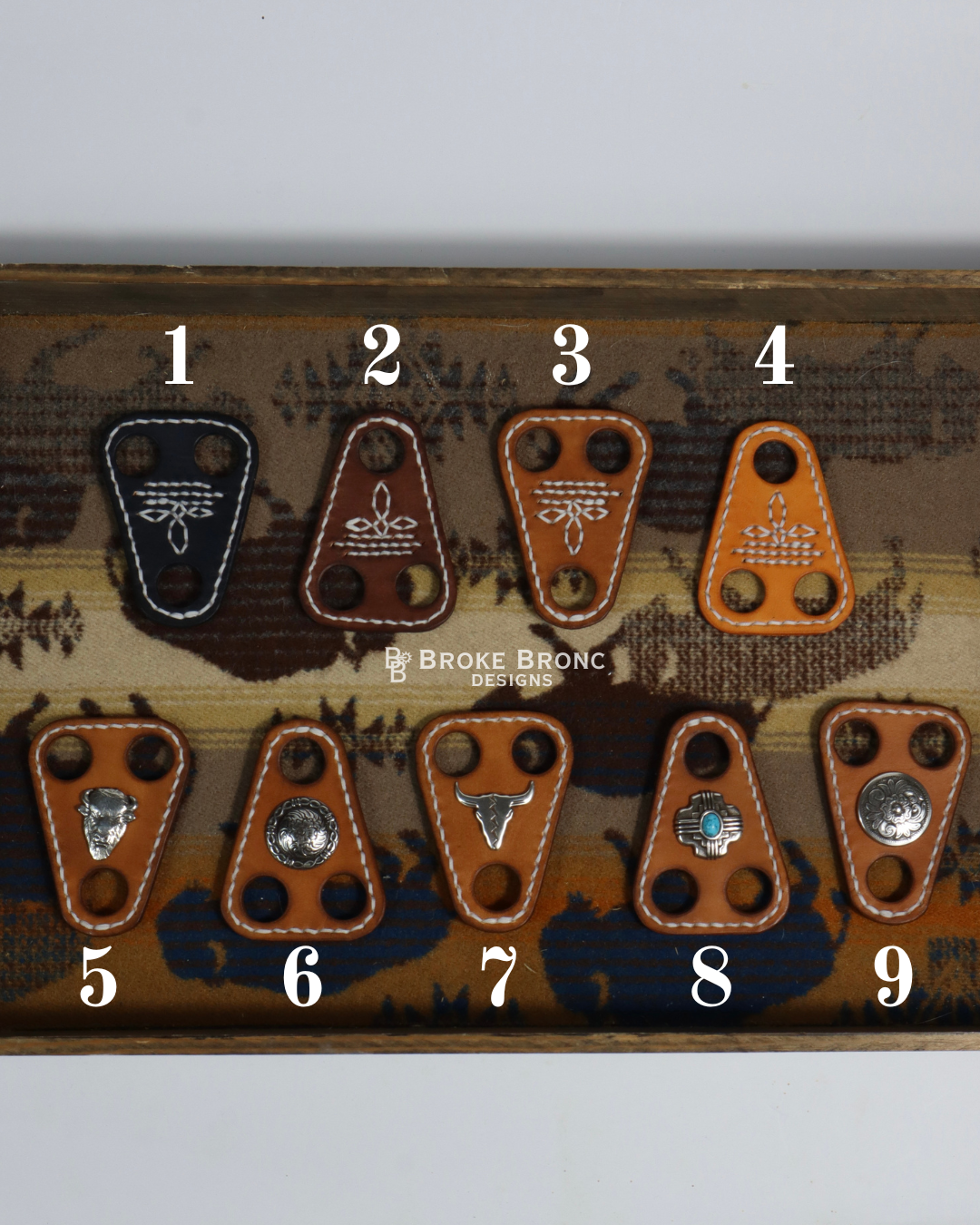 Tooled Leather Wild Rag Slides