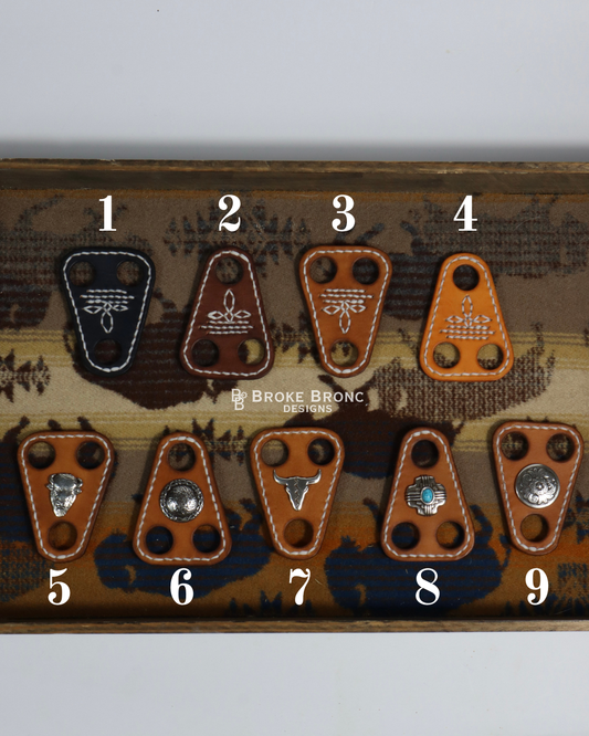 Tooled Leather Wild Rag Slides