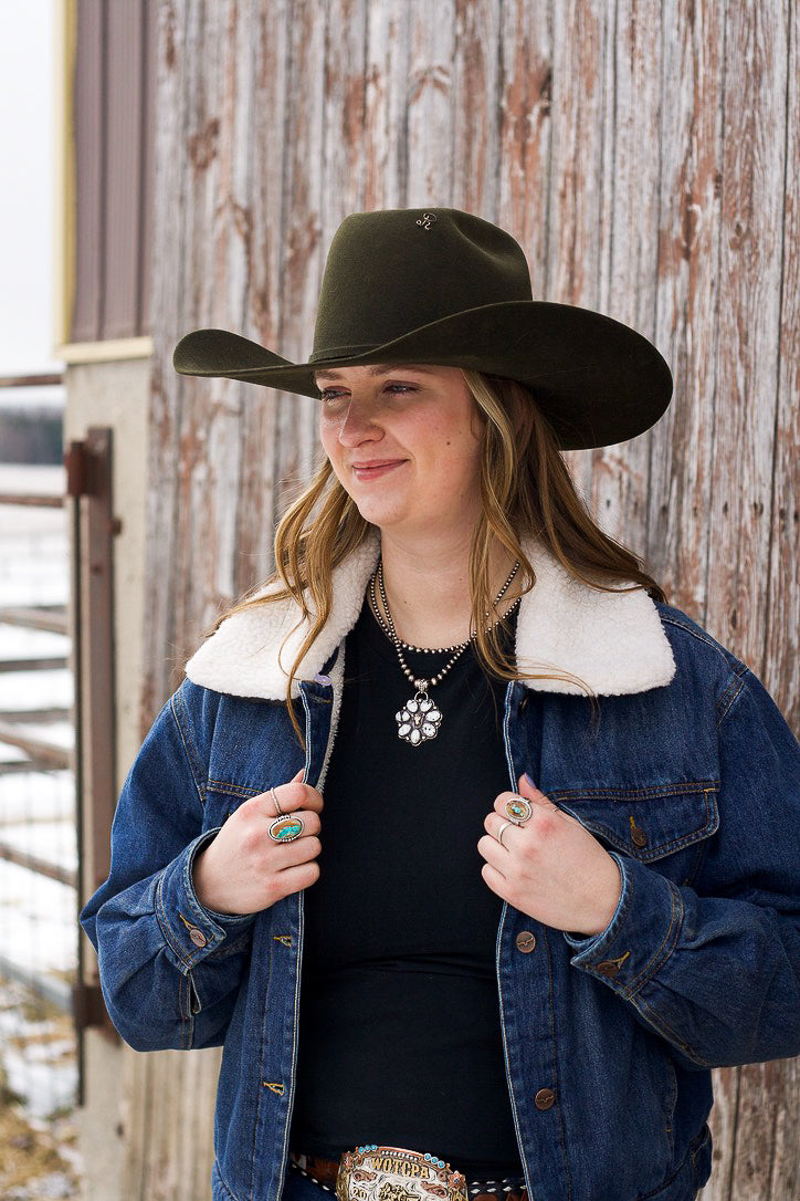 White Buffalo Cluster Pendant