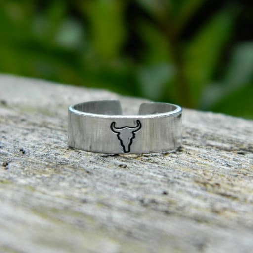 Longhorn Stamped Ring