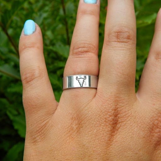 Longhorn Stamped Ring