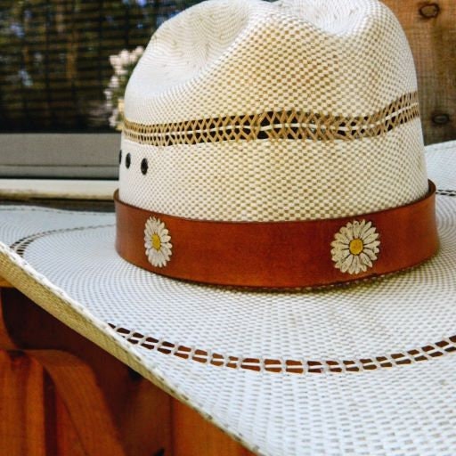 Daisy Painted Cowboy Hat Hatband