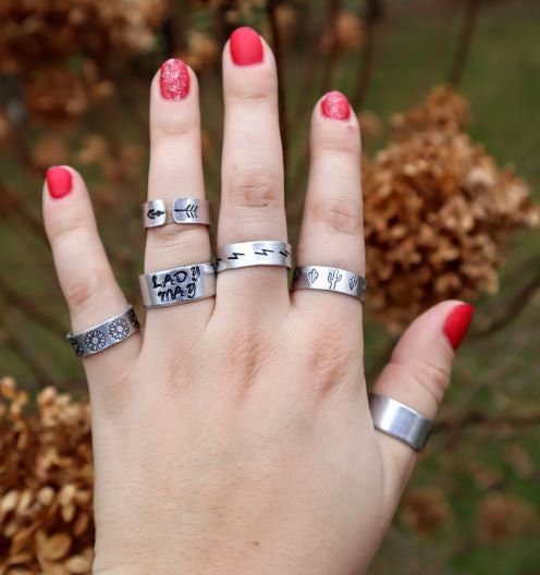 Lightning Bolts Stamped Ring