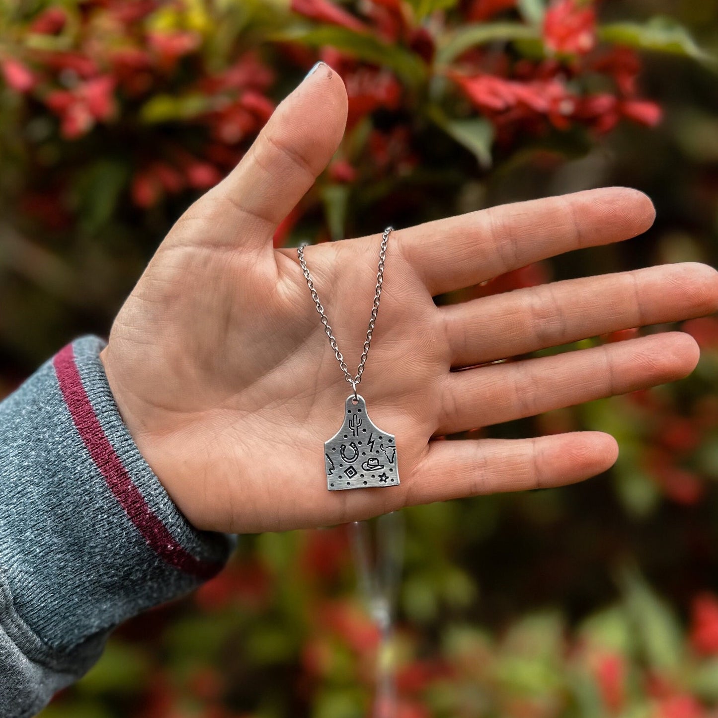 Custom Medium Cow Tag Necklace