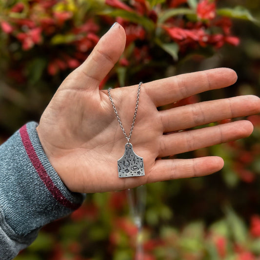 Custom Medium Cow Tag Necklace