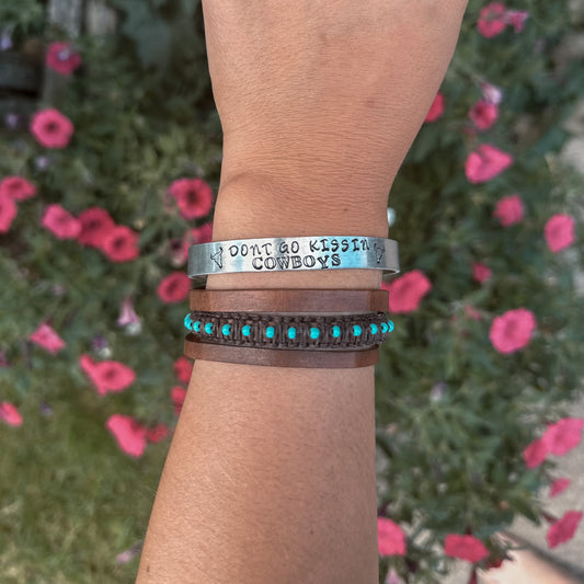 3/4" Leather Bracelet