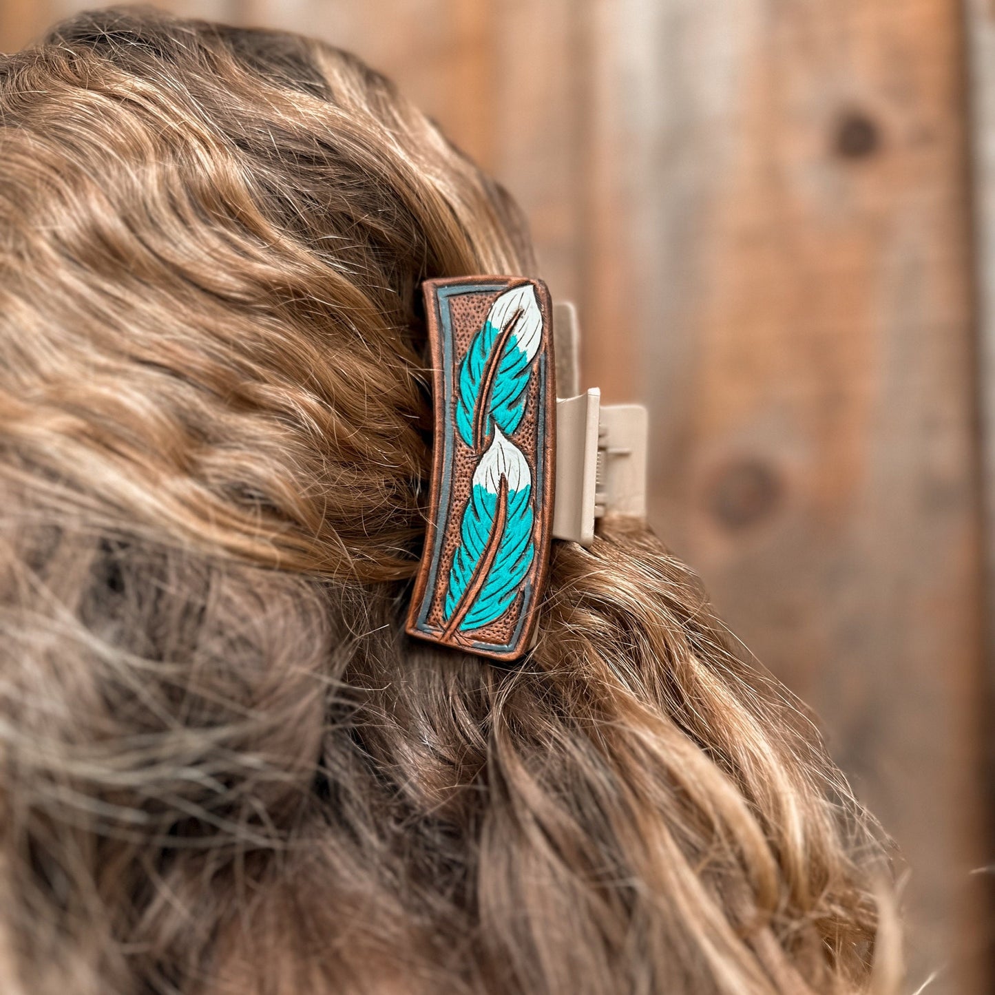 Leather Hair Clips
