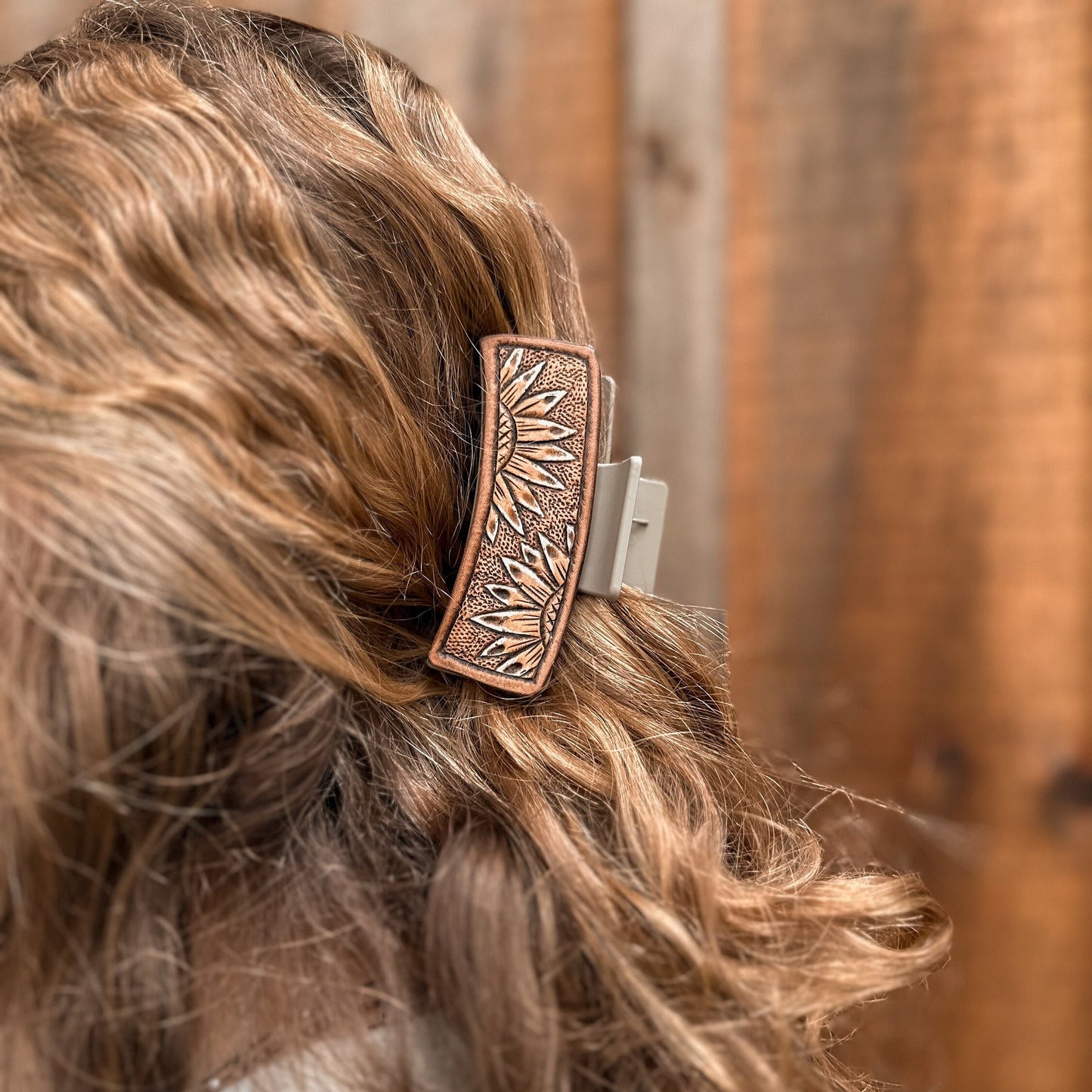 Leather Hair Clips