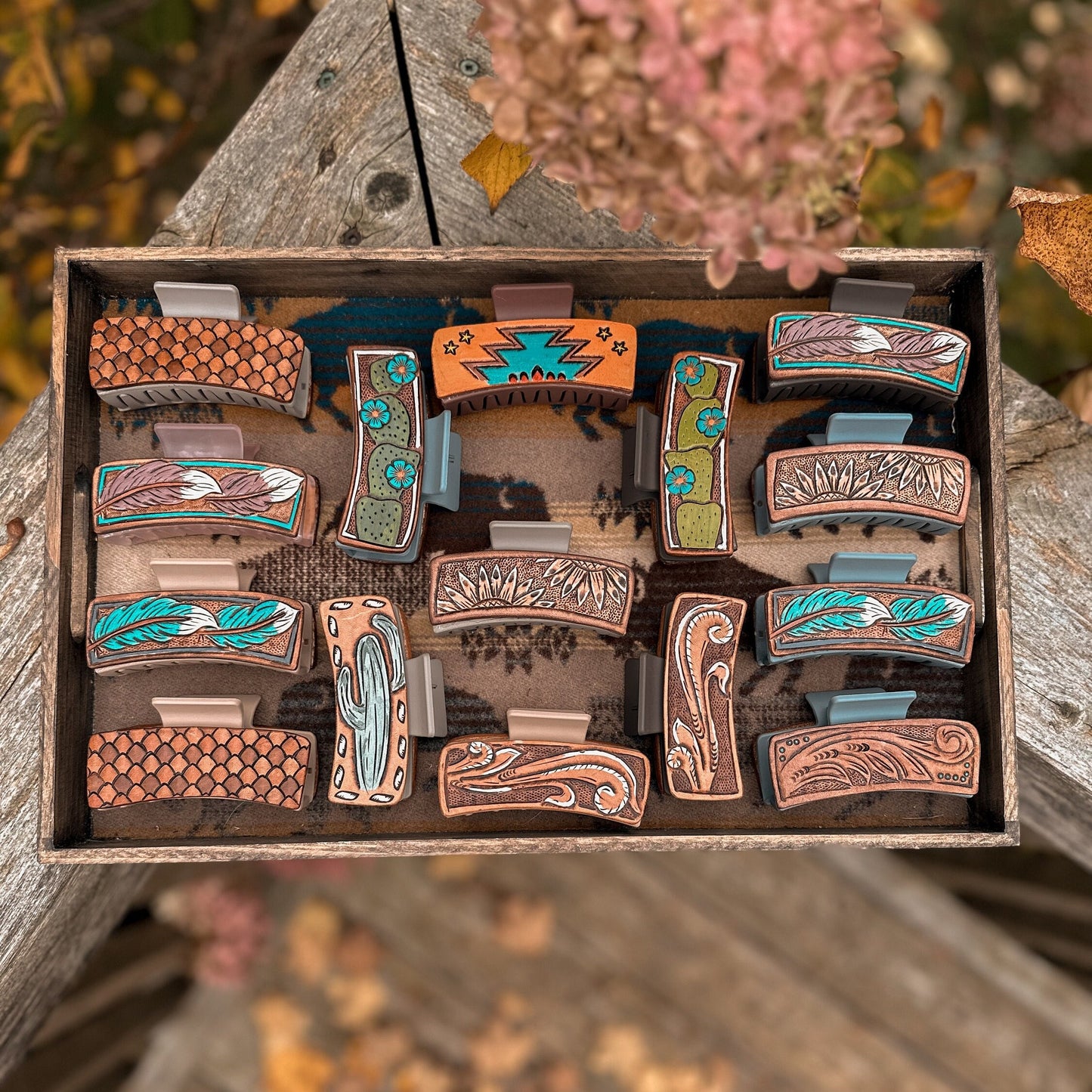 Leather Hair Clips