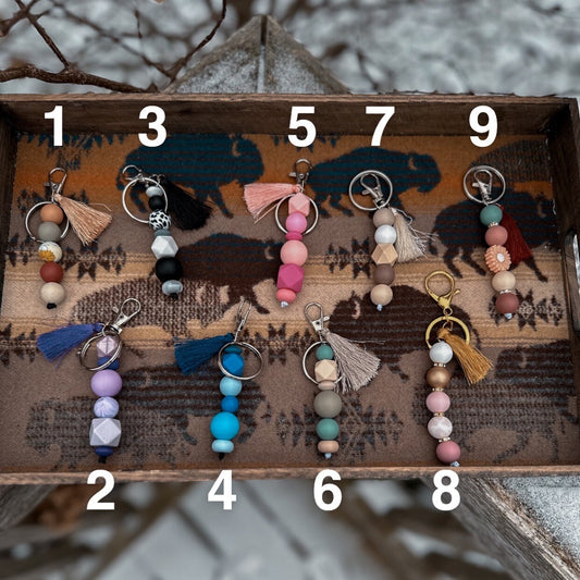 Silicone Beaded Keychain