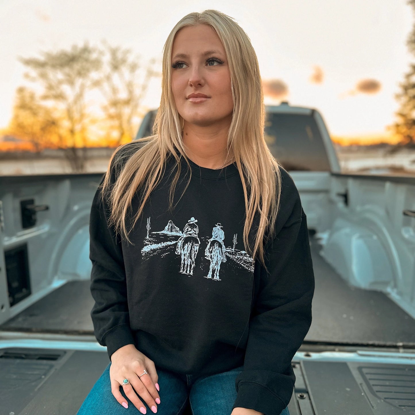 Retro Cowboys Unisex Crewneck
