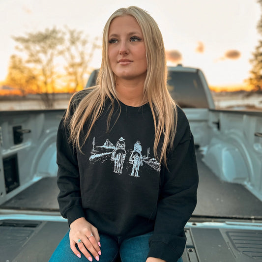 Retro Cowboys Unisex Crewneck