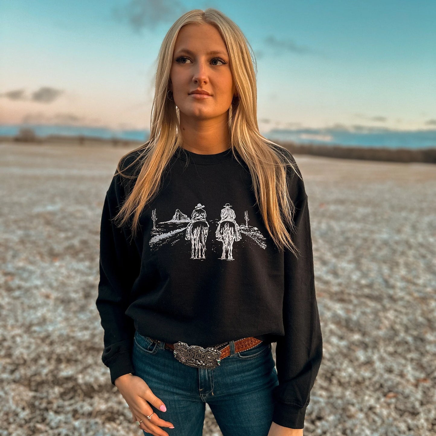 Retro Cowboys Unisex Crewneck