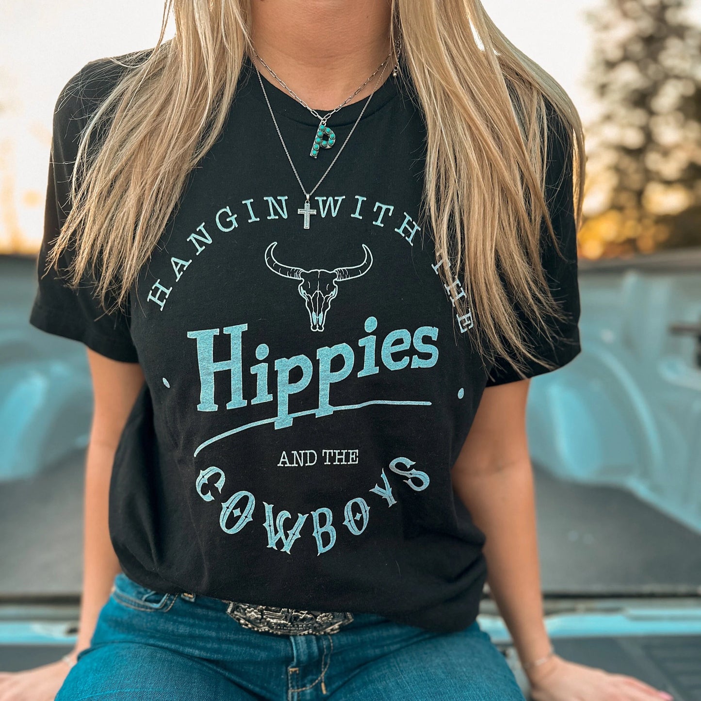 Hippies and Cowboys Unisex t-shirt