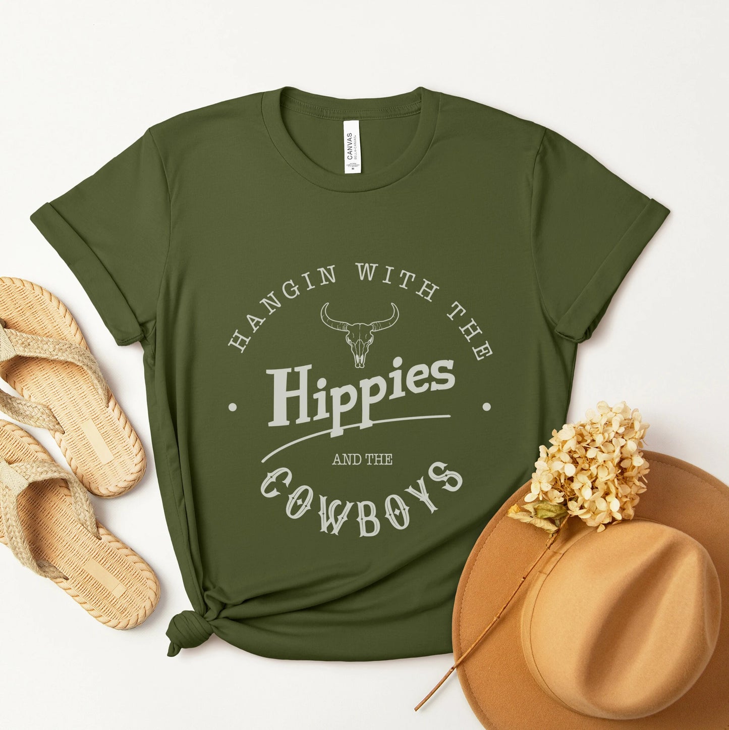 Hippies and Cowboys Unisex t-shirt