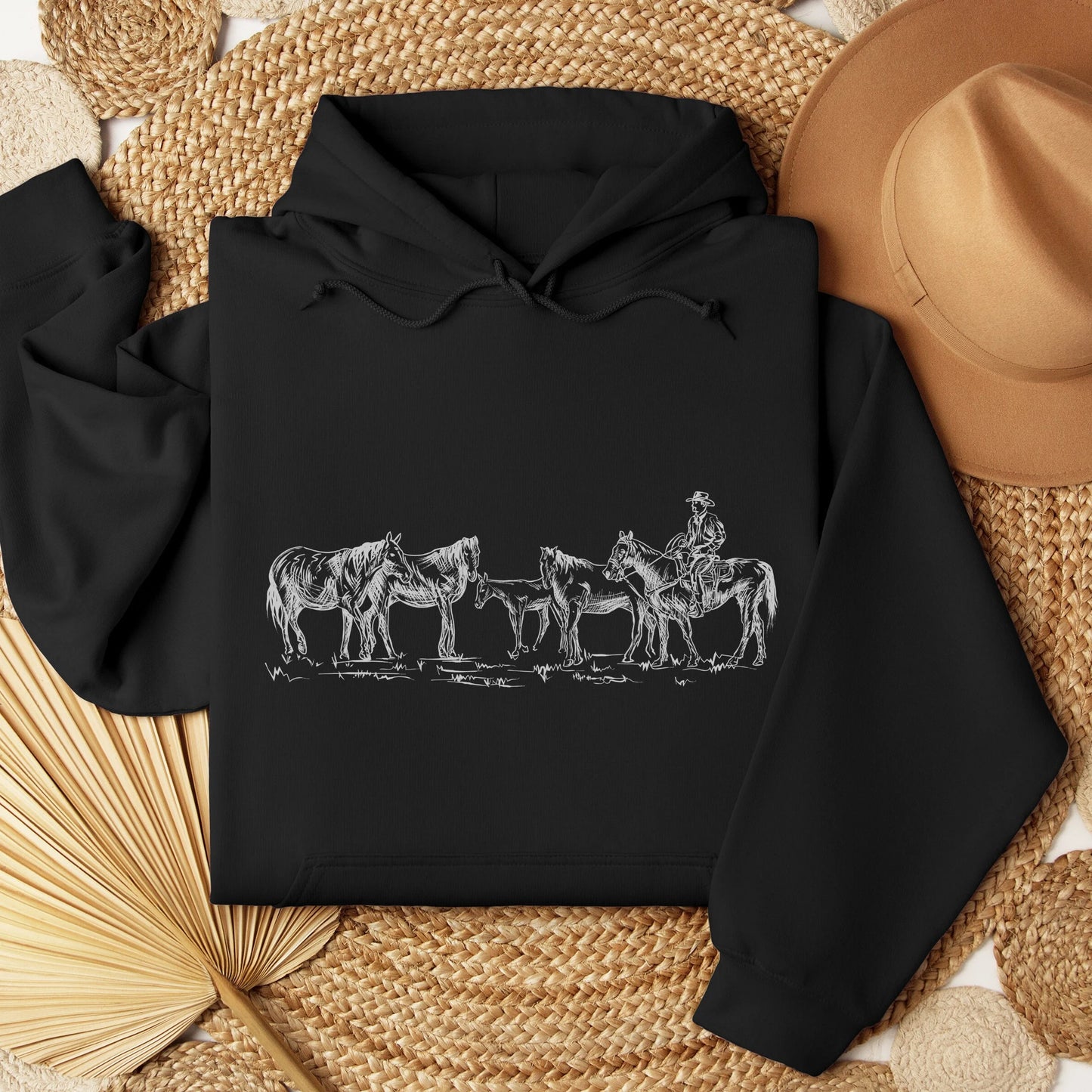 Retro Horses Unisex Hoodie