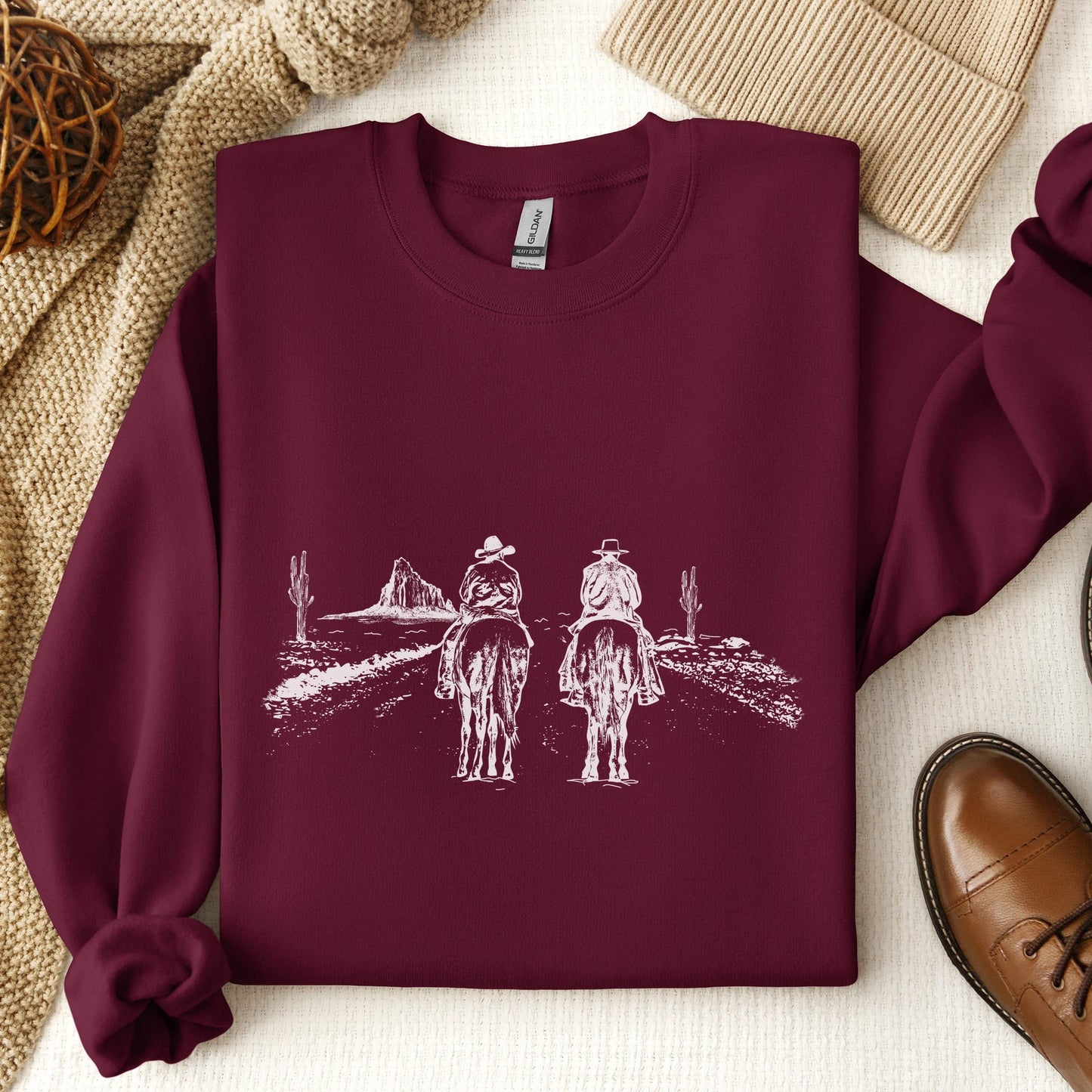 Retro Cowboys Unisex Crewneck