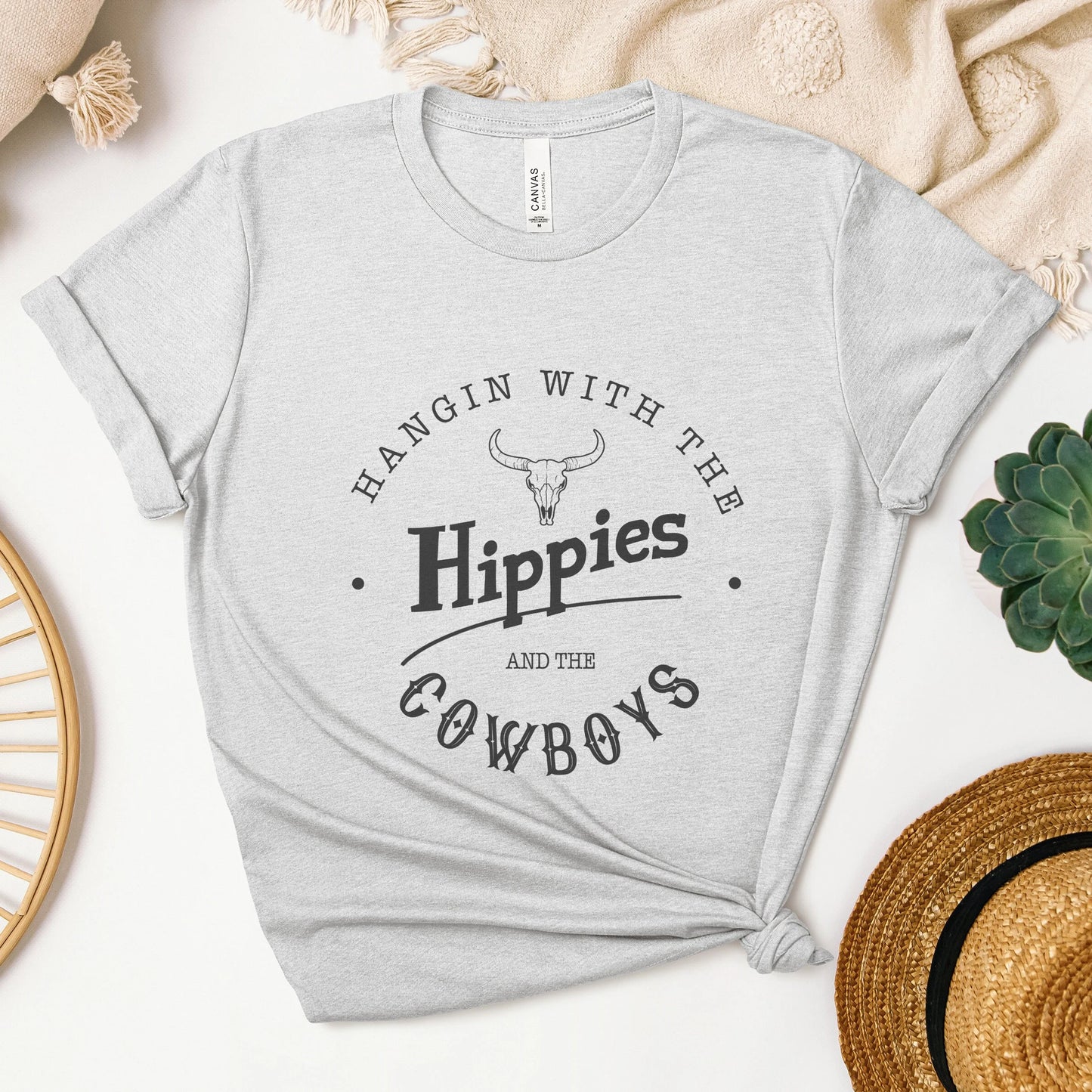 Hippies and Cowboys Unisex t-shirt
