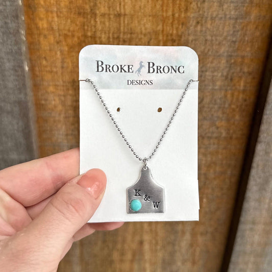 Custom Medium Cow Tag Necklace
