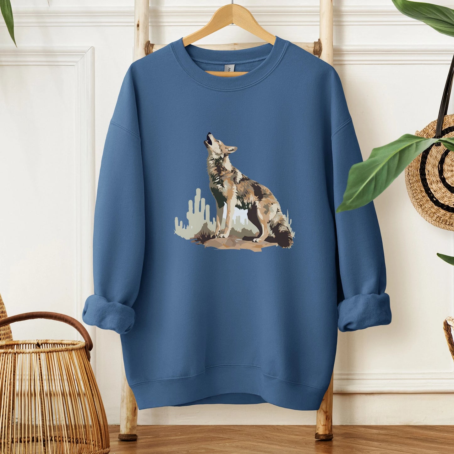 Coyote Howling Crewneck Unisex Sweatshirt