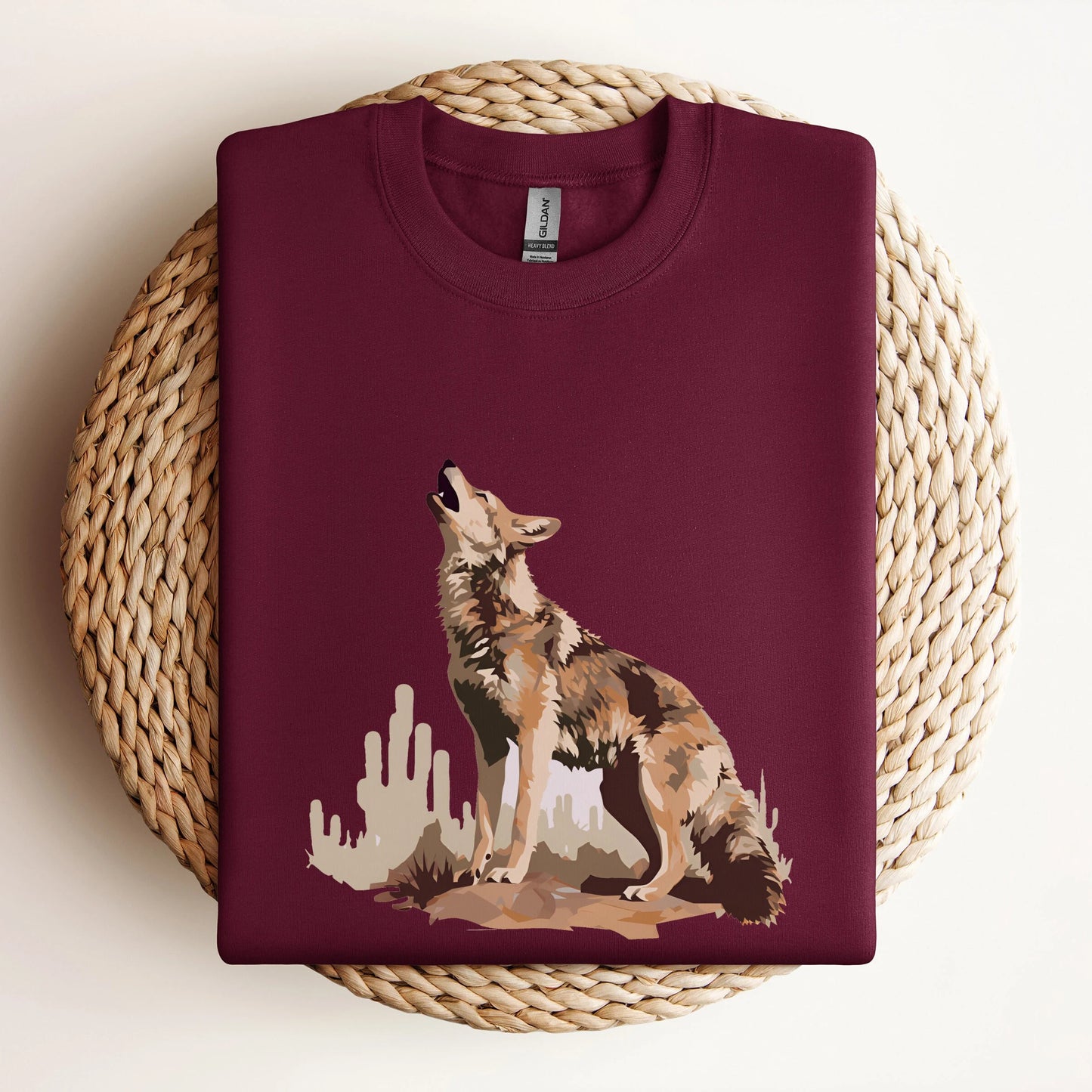 Coyote Howling Crewneck Unisex Sweatshirt