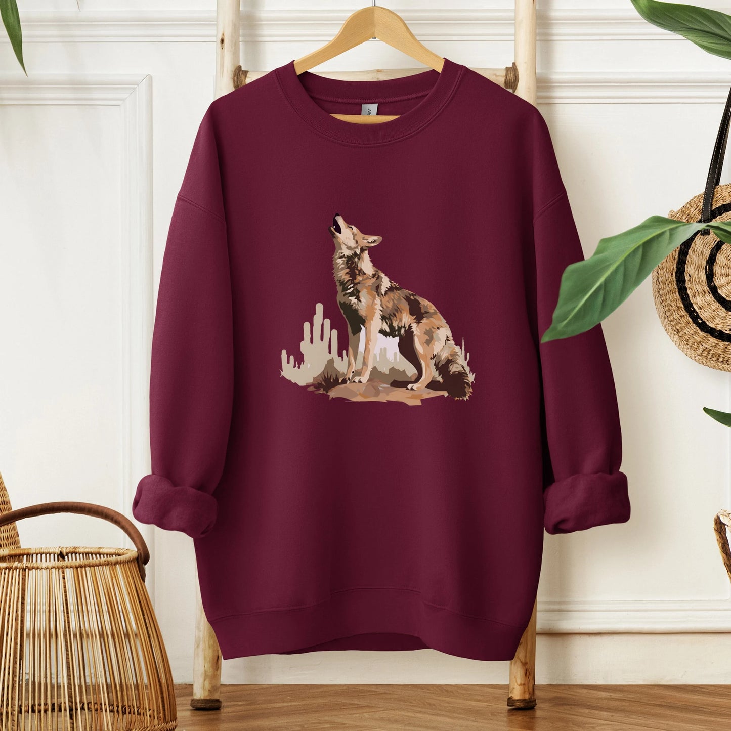 Coyote Howling Crewneck Unisex Sweatshirt