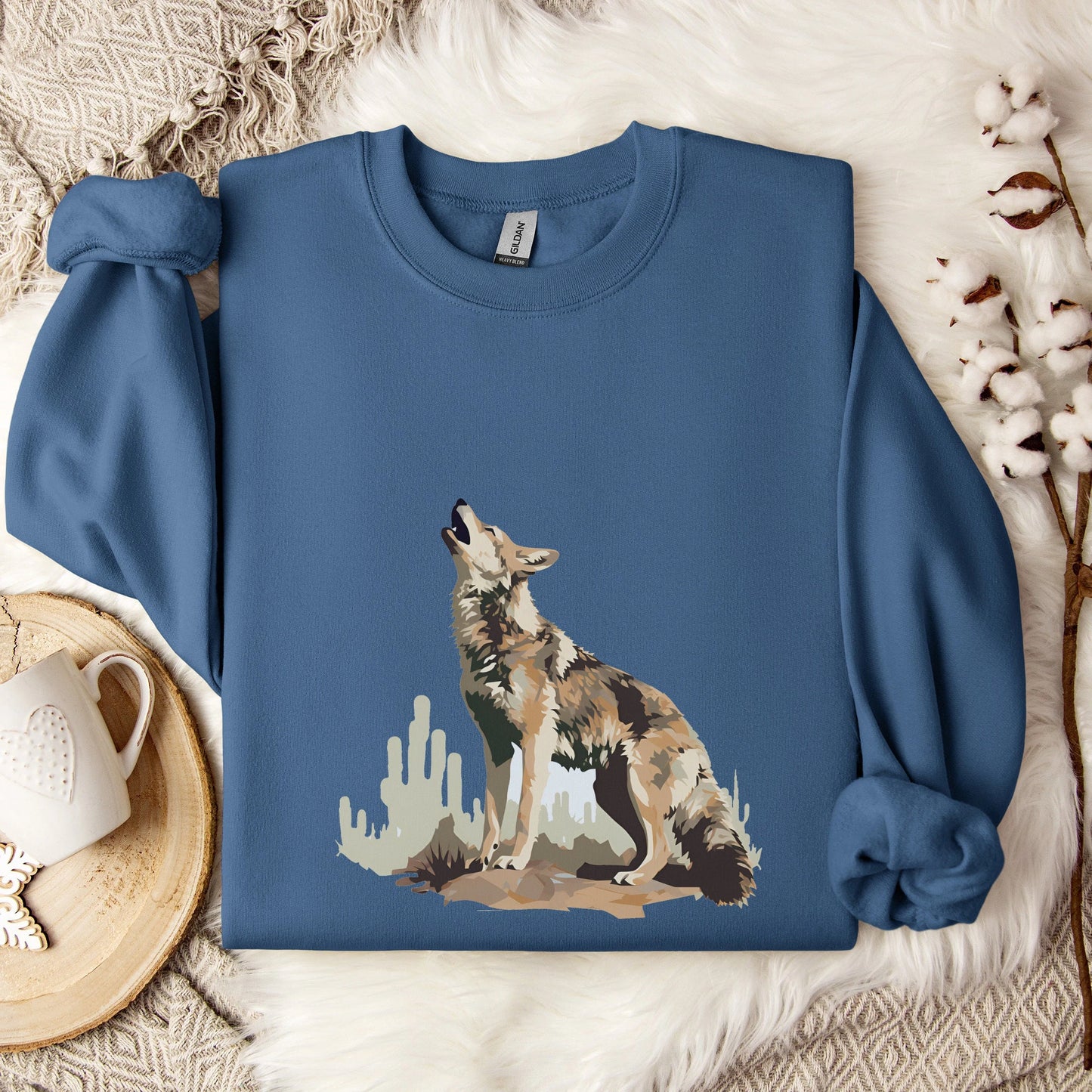 Coyote Howling Crewneck Unisex Sweatshirt