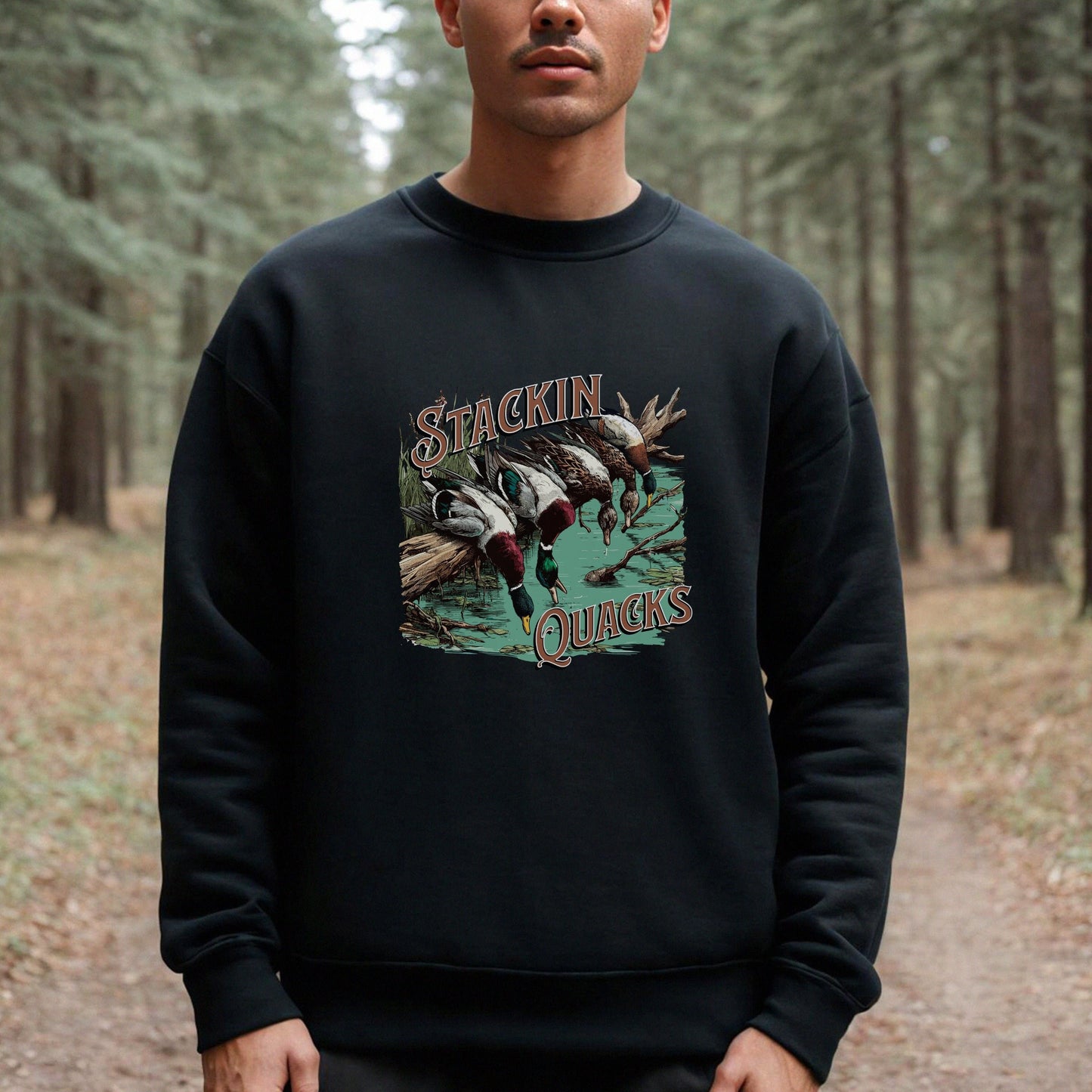 Stackin Quacks Crewneck Unisex Sweatshirt