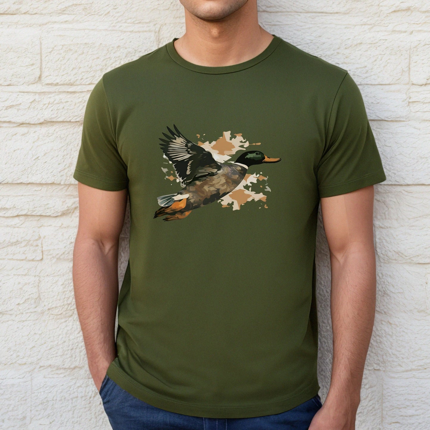 Camo Mallard Duck Graphic Unisex t-shirt