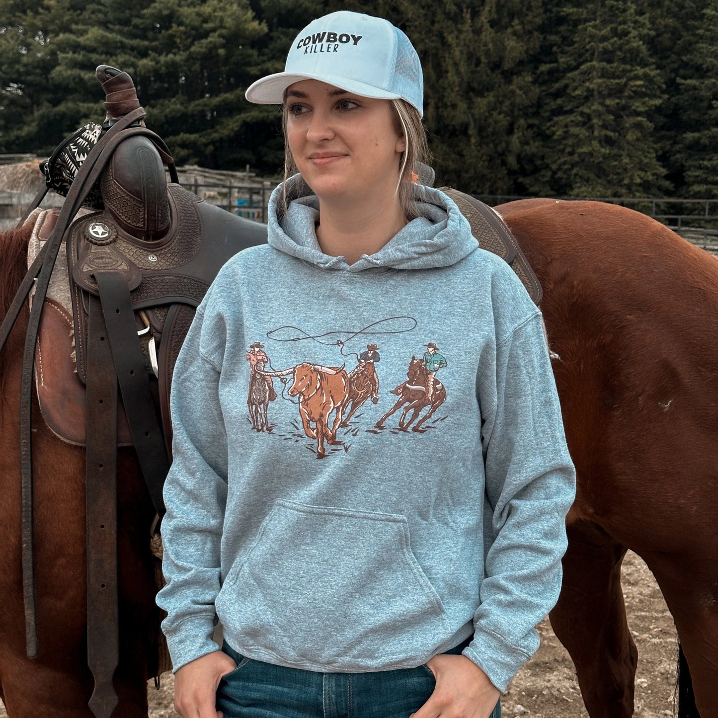 Roping Steers Unisex Graphic Hoodie