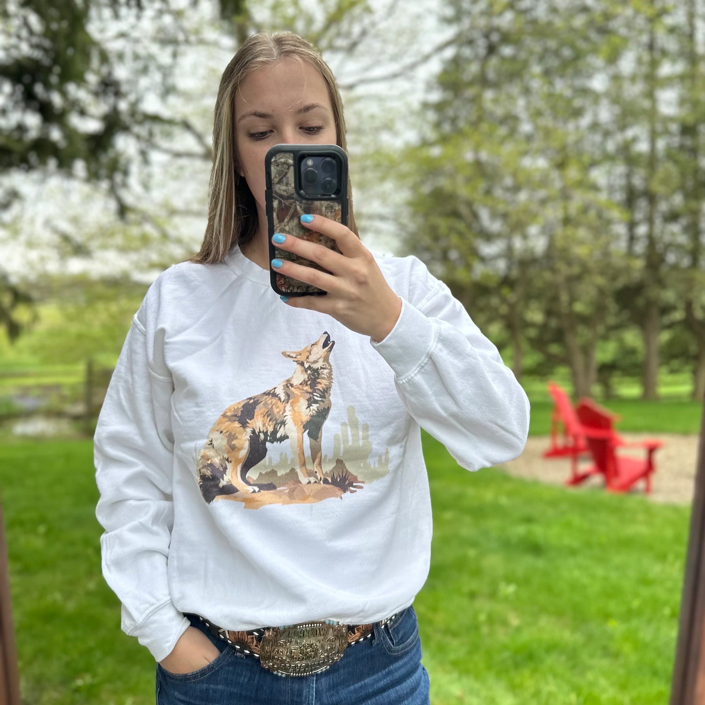 Coyote Howling Crewneck Unisex Sweatshirt