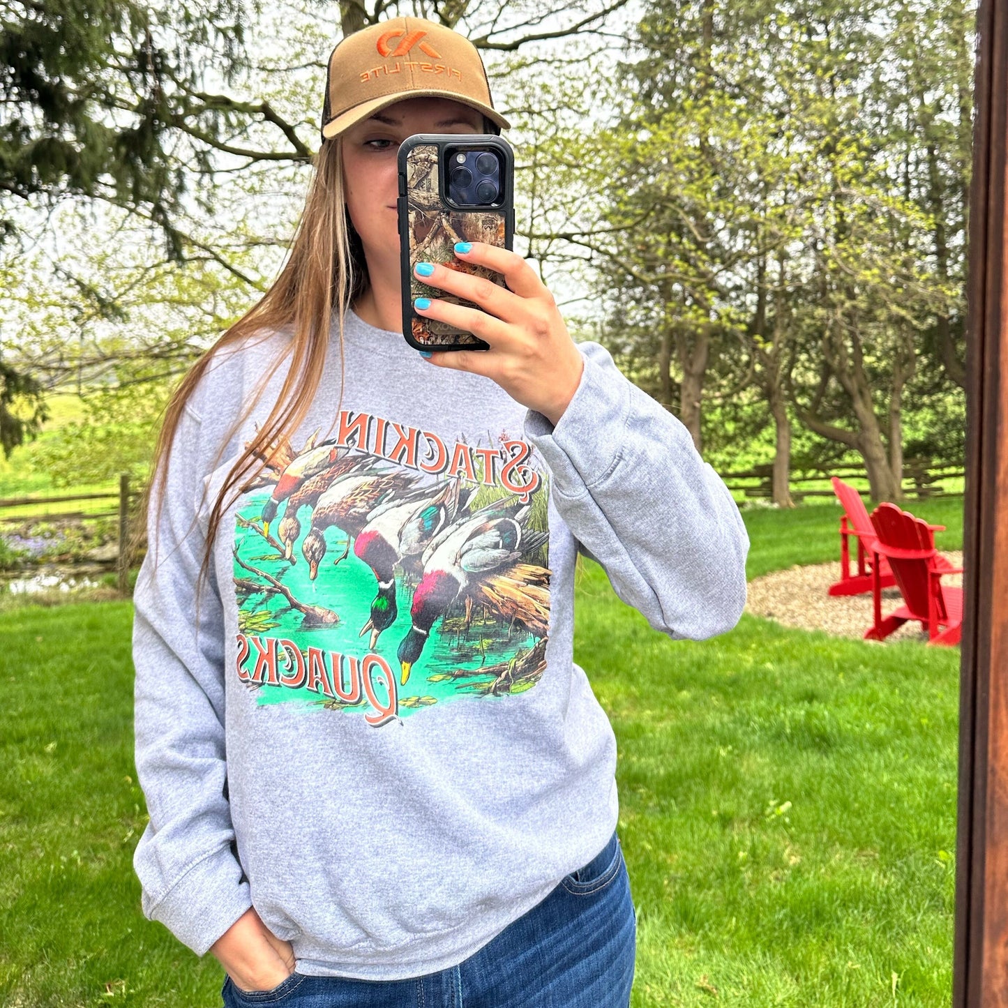 Stackin Quacks Crewneck Unisex Sweatshirt