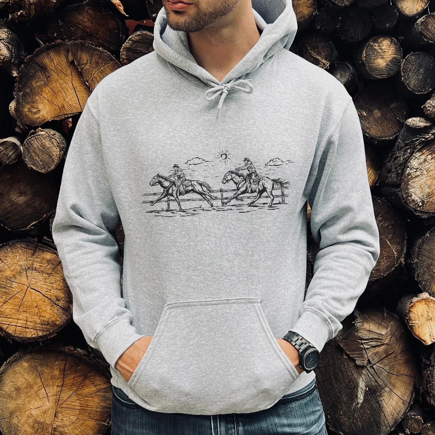 Racing Cowboys Unisex Graphic Hoodie