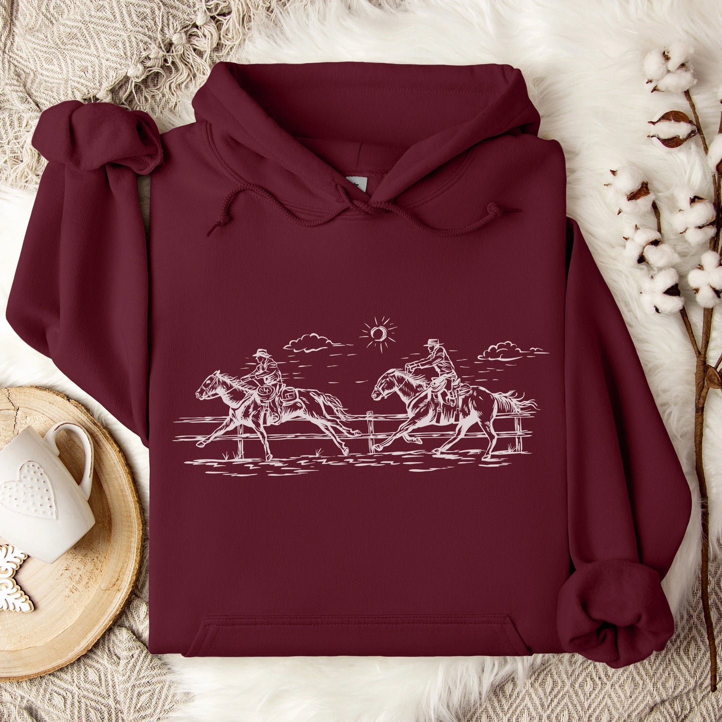 Racing Cowboys Unisex Graphic Hoodie