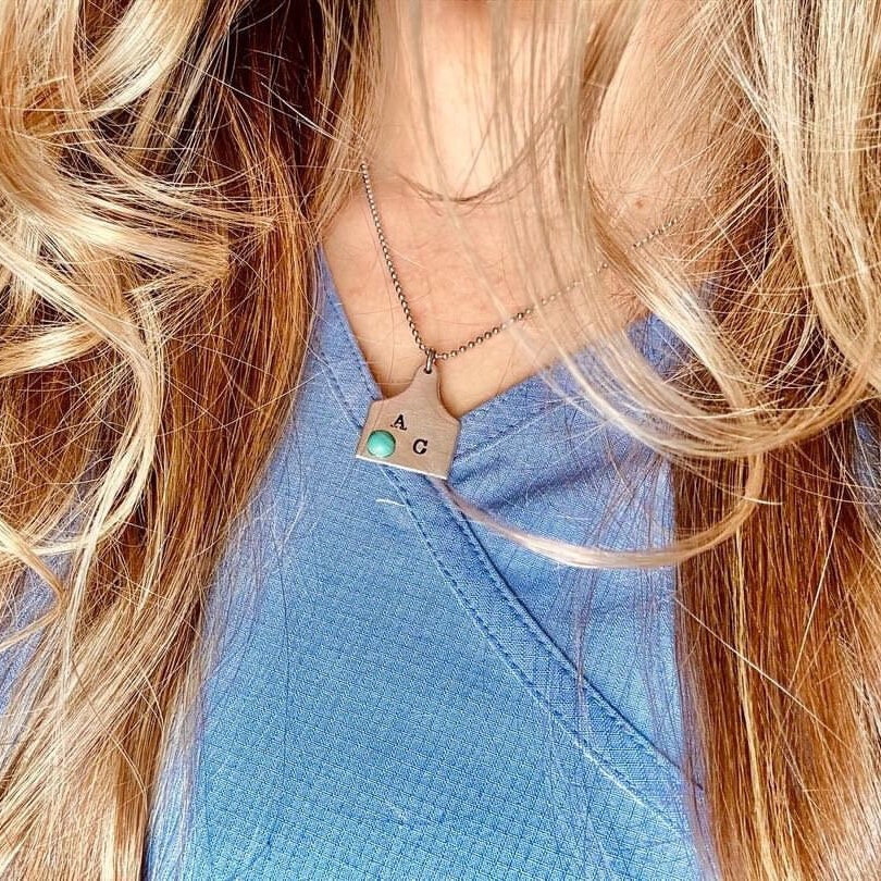 Custom Medium Cow Tag Necklace