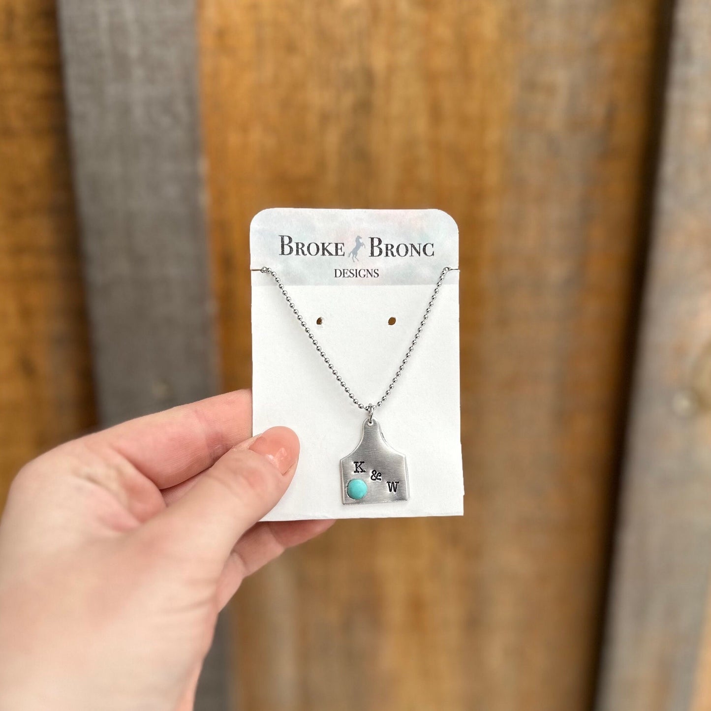 Custom Medium Cow Tag Necklace