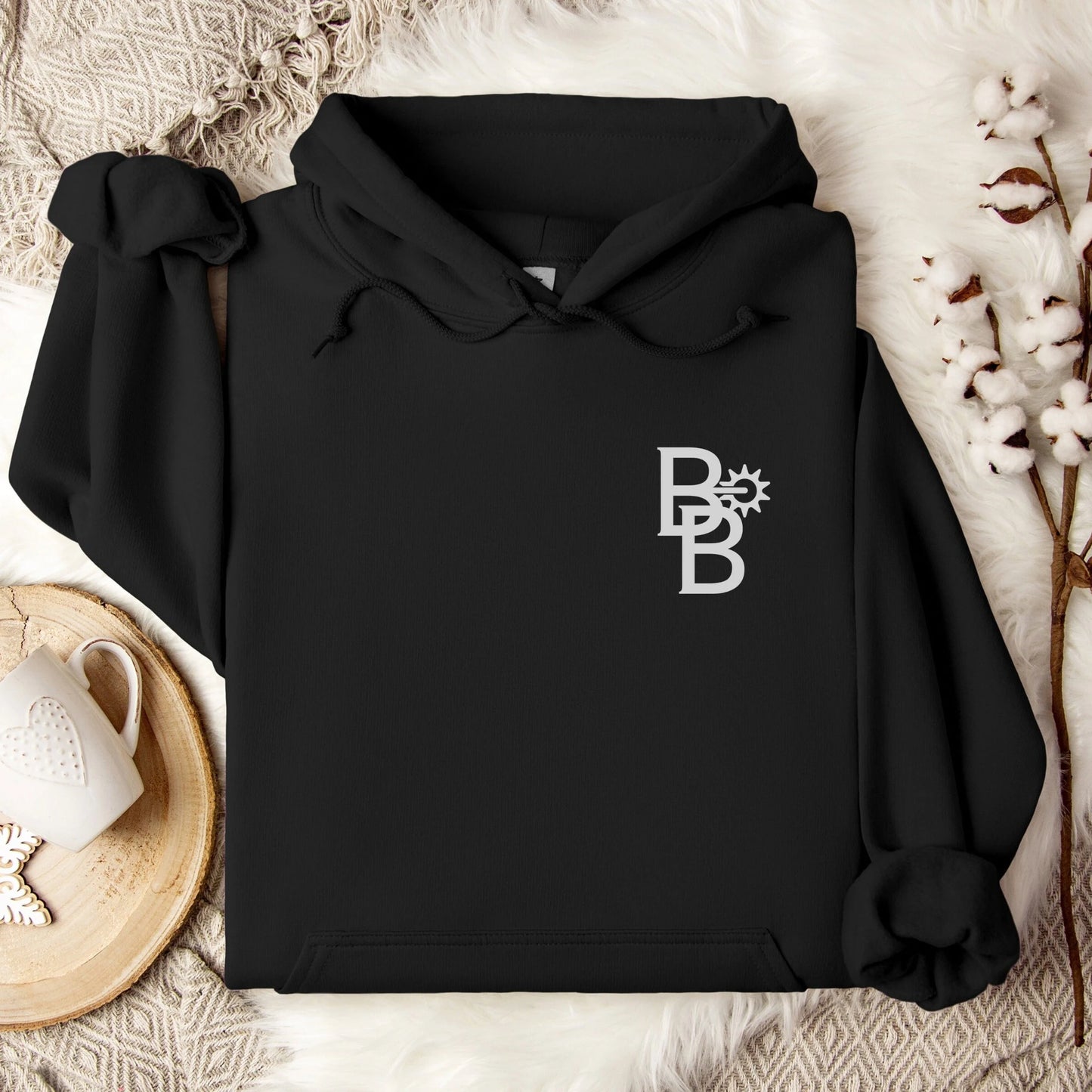 BB Designs Corner Logo Unisex Hoodie