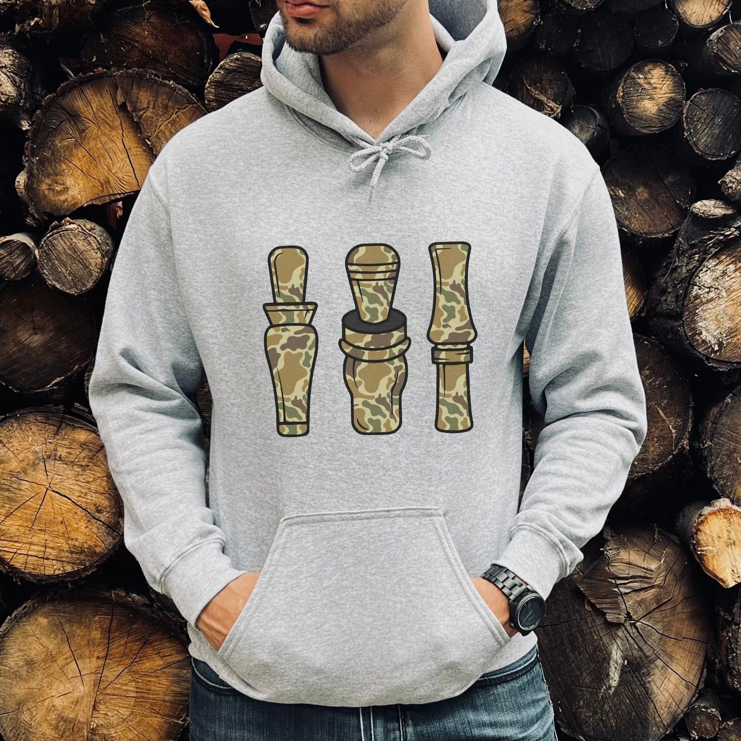 Duck Camo Calls Graphic Hoodie