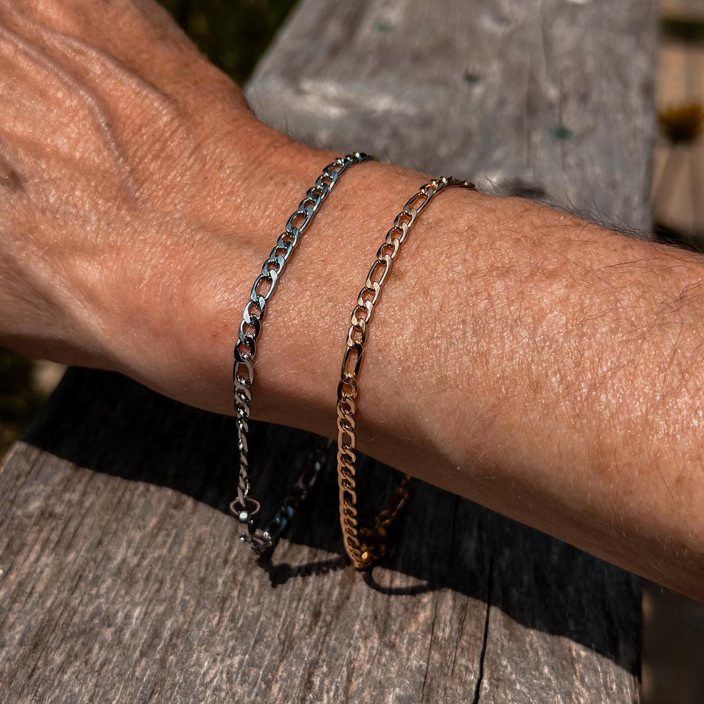 Figaro 4mm Chain Bracelet (2 Colours)