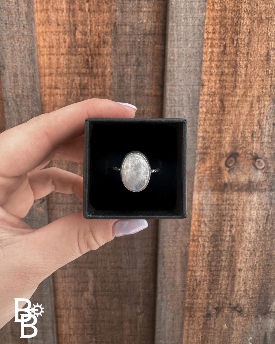 Rainbow Moonstone Ring (Size 7)