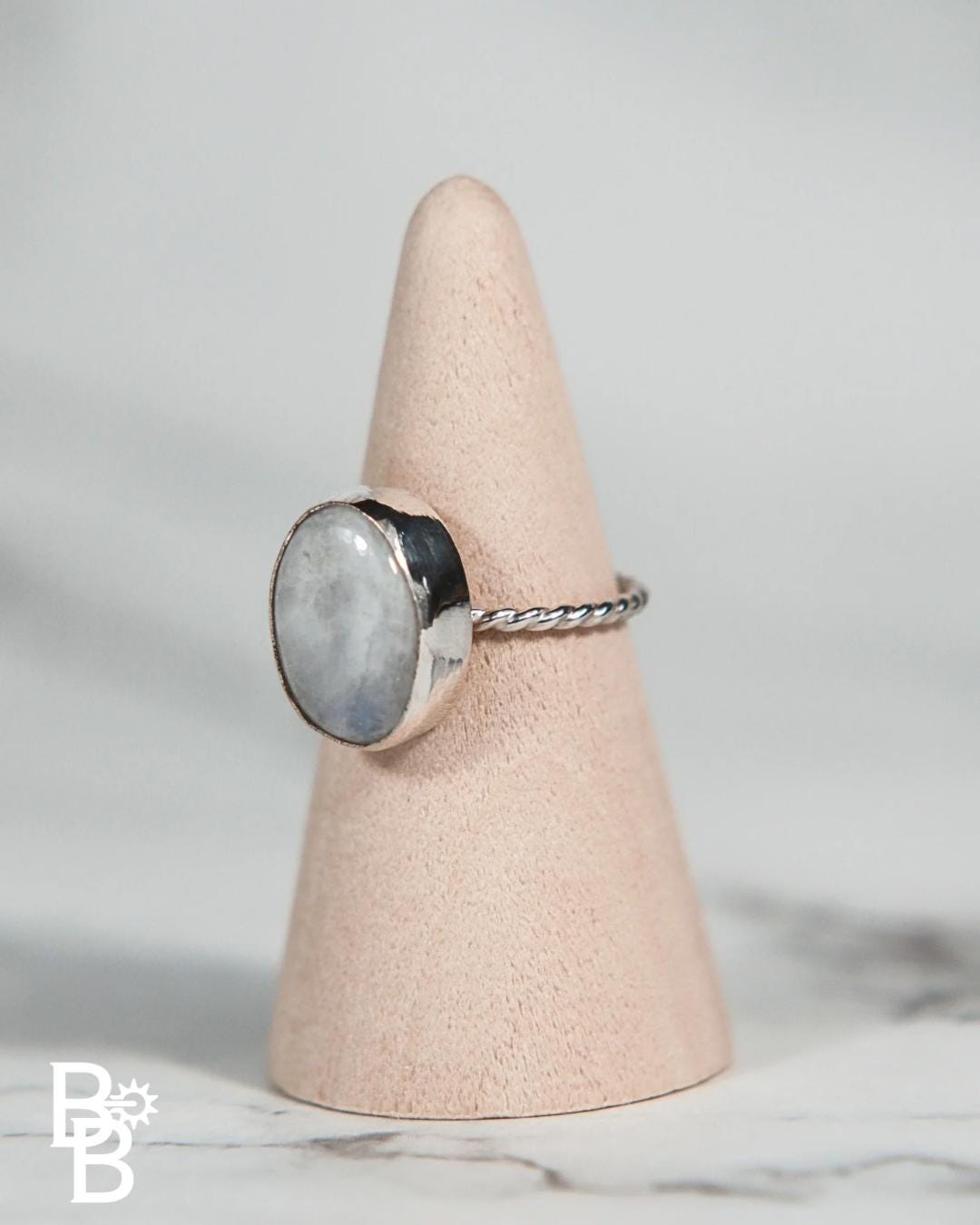 Rainbow Moonstone Ring (Size 7)