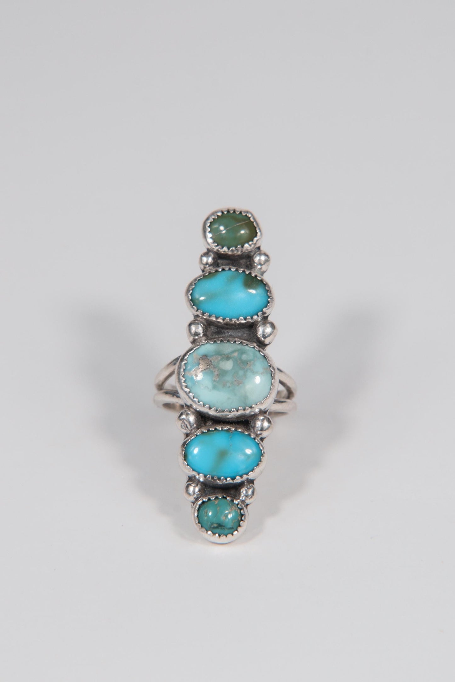 White Water & Sonoran Mountain Turquoise Ring (Size 7)