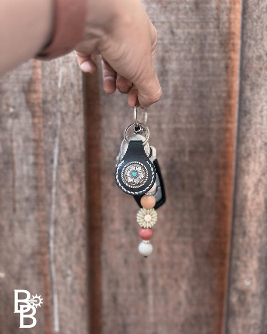 Handmade Concho Leather Keychains