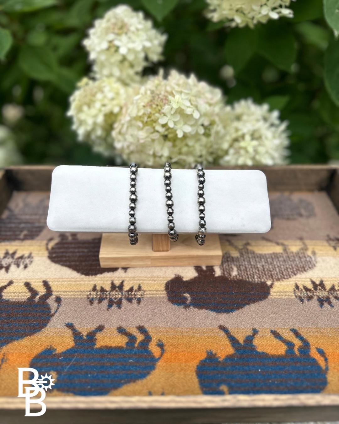 Authentic Sterling Silver Navajo Pearl Bracelet 6-8mm 6-8"