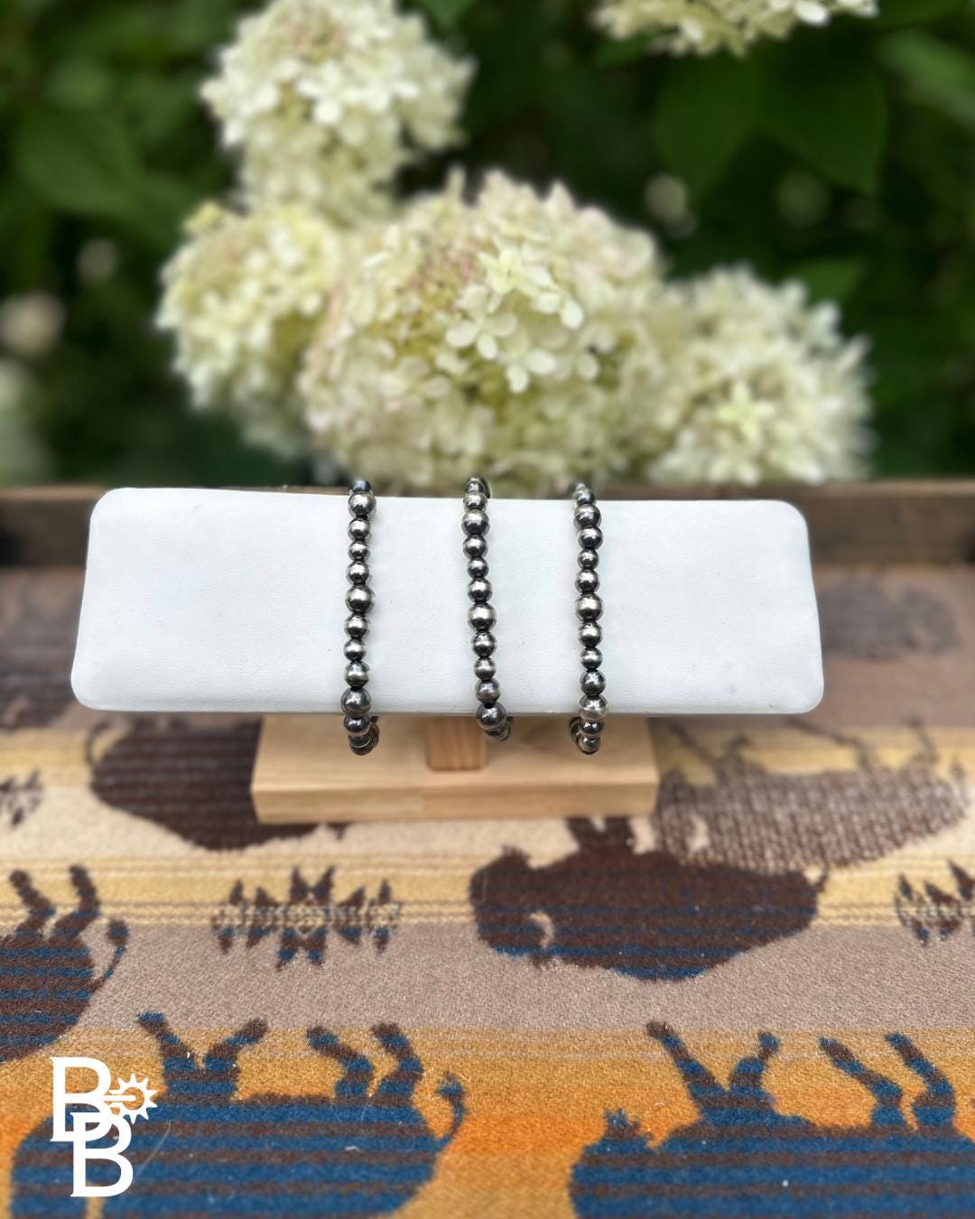 Authentic Sterling Silver Navajo Pearl Bracelet 6-8mm 6-8"