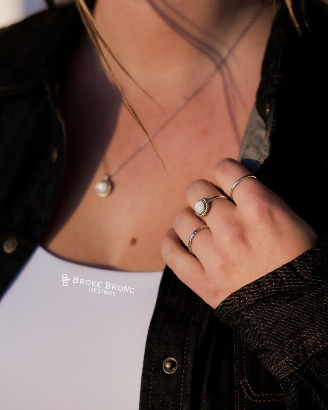 Mother of Pearl Sterling Silver Ring