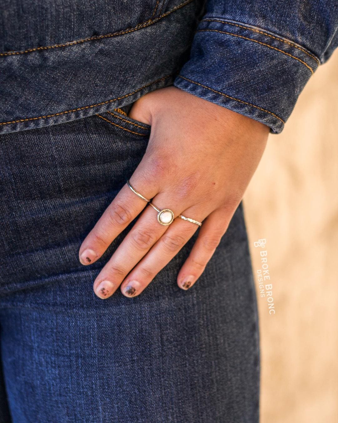 Mother of Pearl Sterling Silver Ring