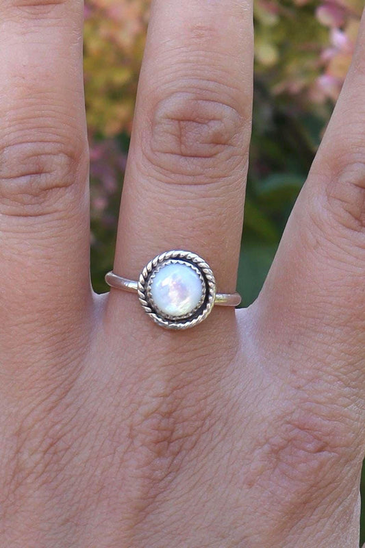Mother of Pearl Sterling Silver Ring