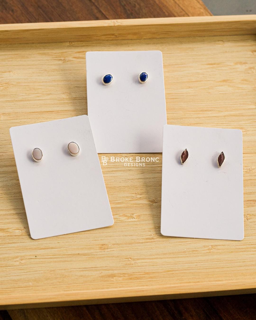 Mississippi Pink Shell 8x10mm Sterling Silver Stud Earrings